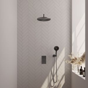 Brauer Edition 5-GM-057 thermostatic concealed rain shower 3-way diverter SET 34 gunmetal brushed PVD