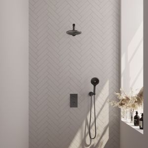 Brauer Edition 5-GM-058 thermostatic concealed rain shower 3-way diverter SET 31 gunmetal brushed PVD