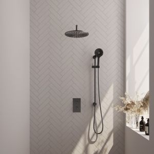Brauer Edition 5-GM-069 thermostatic concealed rain shower 3-way diverter SET 46 gunmetal brushed PVD