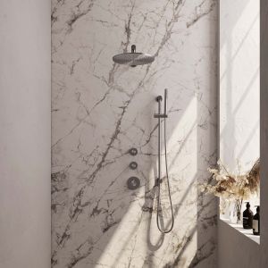 Brauer Edition 5-NG-034 thermostatic concealed rain shower SET 14 stainless steel brushed PVD