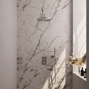 Brauer Edition 5-NG-051 thermostatic concealed rain shower 3-way diverter SET 28 stainless steel brushed PVD