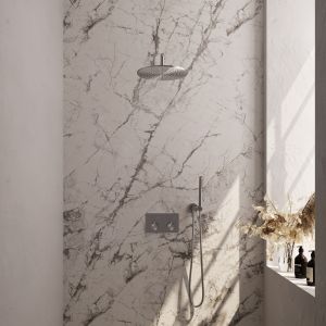 Brauer Edition 5-NG-163 thermostatic concealed rain shower with push buttons SET 52 stainless steel brushed PVD