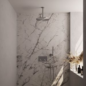 Brauer Edition 5-NG-165 thermostatic concealed rain shower with push buttons SET 54 stainless steel brushed PVD