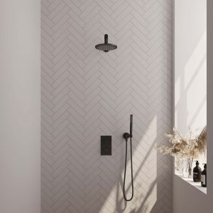 Brauer Edition 5-S-052 thermostatic concealed rain shower 3-way diverter SET 25 matte black