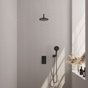 Brauer Edition 5-S-056 thermostatic concealed rain shower 3-way diverter SET 33 matte black