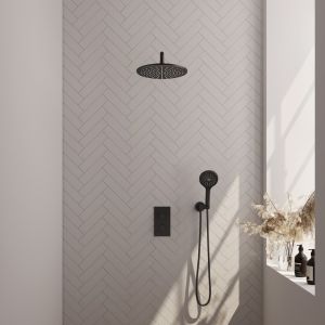 Brauer Edition 5-S-057 thermostatic concealed rain shower 3-way diverter SET 34 matte black
