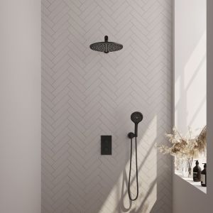 Brauer Edition 5-S-059 thermostatic concealed rain shower 3-way diverter SET 32 matte black