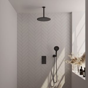 Brauer Edition 5-S-061 thermostatic concealed rain shower 3-way diverter SET 36 matte black