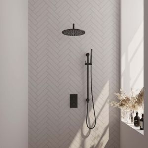 Brauer Edition 5-S-063 thermostatic concealed rain shower 3-way diverter SET 40 matt black