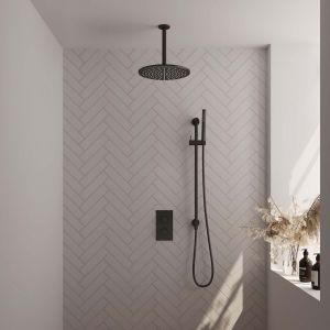 Brauer Edition 5-S-067 thermostatic concealed rain shower 3-way diverter SET 42 matte black