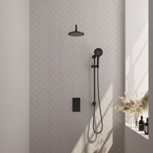 Brauer Edition 5-S-068 thermostatic concealed rain shower 3-way diverter SET 45 matt black