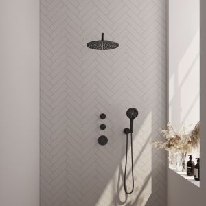 Brauer Edition 5-S-077 thermostatic concealed rain shower SET 10 matte black