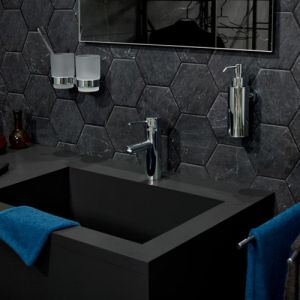 Haceka Gio 1208573 dubbele glashouder wit gesatineerd glas/ chroom