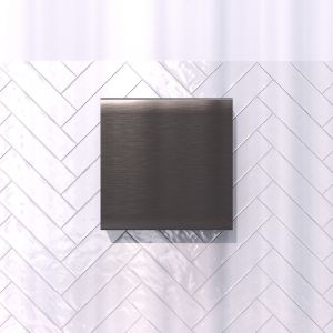 Brauer 5-GM-227 surface-mounted niche with concealed storage gunmetal brushed pvd