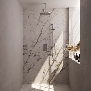 Brauer Carving 5-CE-138 thermostatic concealed rain shower 3-way diverter SET 42 chrome