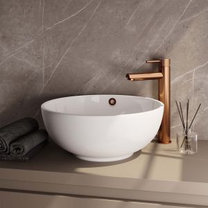 Brauer Carving 5-GK-002-HD6 raised surface-mounted basin mixer model A copper brushed PVD