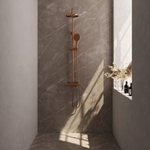 Brauer Carving 5-GK-087-2 surface-mounted thermostatic rain shower SET 02 copper brushed PVD