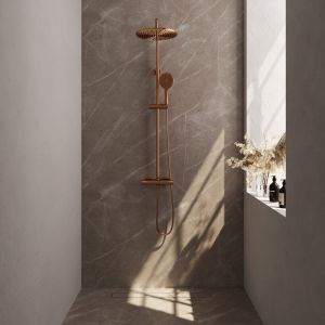 Brauer Carving 5-GK-087-4 surface-mounted thermostatic rain shower SET 04 copper brushed PVD
