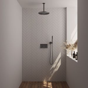 Brauer Carving 5-GM-189 thermostatic concealed rain shower with push buttons SET 54 gunmetal brushed PVD