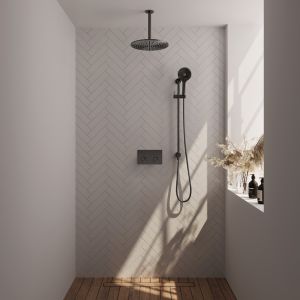 Brauer Carving 5-GM-207 thermostatic concealed rain shower with push buttons SET 72 gunmetal brushed PVD
