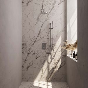 Brauer Carving 5-NG-135 thermostatic concealed rain shower 3-way diverter SET 39 stainless steel brushed PVD