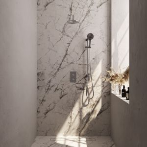 Brauer Carving 5-NG-141 thermostatic concealed rain shower 3-way diverter SET 45 stainless steel brushed PVD