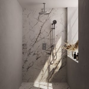 Brauer Carving 5-NG-144 thermostatic concealed rain shower 3-way diverter SET 48 stainless steel brushed PVD