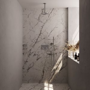 Brauer Carving 5-NG-188 thermostatic concealed rain shower with push buttons SET 53 stainless steel brushed PVD