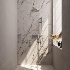 Brauer Carving 5-NG-197 thermostatic concealed rain shower with push buttons SET 62 stainless steel brushed PVD