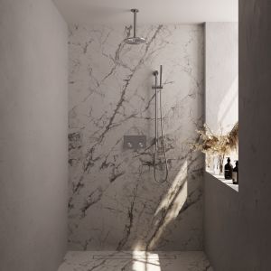 Brauer Carving 5-NG-200 thermostatic concealed rain shower with push buttons SET 65 stainless steel brushed PVD