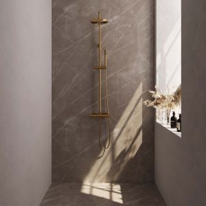 Brauer Edition 5-GG-007-1 surface-mounted thermostatic rain shower SET 01 gold brushed PVD