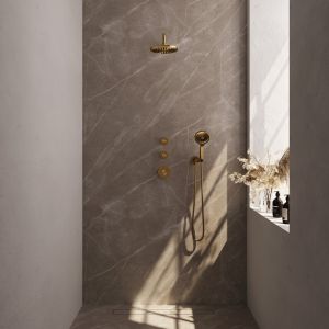 Brauer Edition 5-GG-076 thermostatic concealed rain shower SET 09 gold brushed PVD