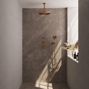 Brauer Edition 5-GK-031 thermostatic concealed rain shower SET 12 copper brushed PVD