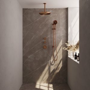 Brauer Edition 5-GK-039 thermostatic concealed rain shower SET 24 copper brushed PVD