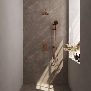 Brauer Edition 5-GK-080 thermostatic concealed rain shower SET 21 copper brushed PVD