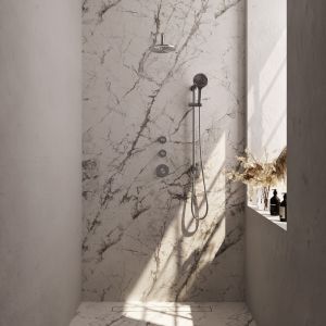 Brauer Edition 5-NG-080 thermostatic concealed rain shower SET 21 stainless steel brushed PVD