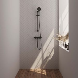 Brauer Edition 5-S-044-2 surface-mounted shower thermostatic valve SET 02 matte black