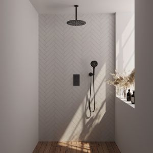 Brauer Edition 5-S-061 thermostatic concealed rain shower 3-way diverter SET 36 matte black