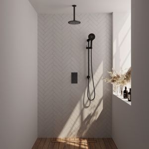 Brauer Edition 5-S-072 thermostatic concealed rain shower 3-way diverter SET 47 matte black