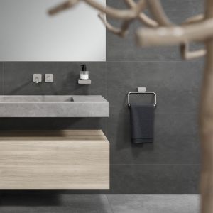 Geesa Shift Brushed Stainless Steel 919904-05 towel ring brushed stainless steel