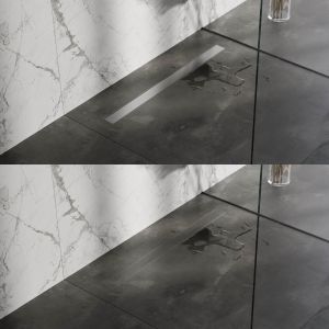 Brauer DR-MRF90NG Duschrinn mit Multifunktions Abdeckung und Flansch 7 x 90cm Edelstahl gebürstet