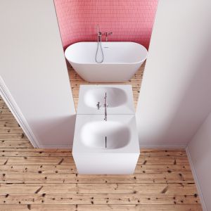 Clou Solium II CL0570020 vrijstaand bad 160x70 aluite mat wit