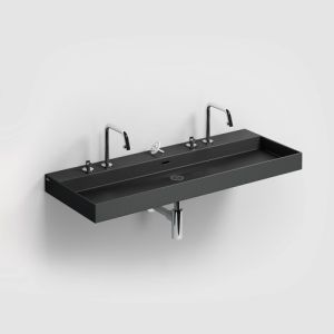 Clou New Wash Me CL0230438 sink 110x42cm matte black ceramic