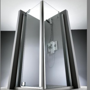 Huppe 1002, 054234 afvoerprofiel voor draaideur met vast deel voor zijwand