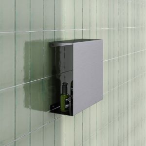 Brauer 5-NG-227 surface-mounted niche with concealed storage brushed stainless steel pvd
