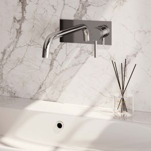 Brauer Carving 5-CE-004-B6 concealed basin mixer with curved spout and cover plate model A1 chrome