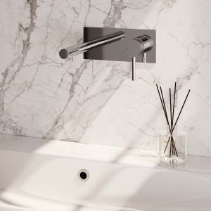 Brauer Carving 5-CE-004-S6 concealed basin mixer with straight spout and cover plate model A1 chrome