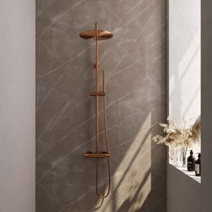 Brauer Carving 5-GK-087-3 surface-mounted thermostatic rain shower SET 03 copper brushed PVD