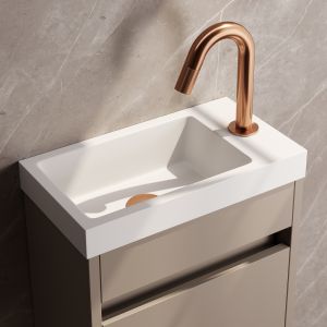 Brauer Carving 5-GK-321 surface-mounted basin tap with curved spout copper brushed PVD