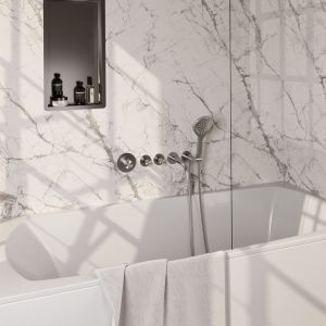 Brauer Carving 5-NG-094 thermostatische inbouw badkraan SET 02 RVS geborsteld PVD